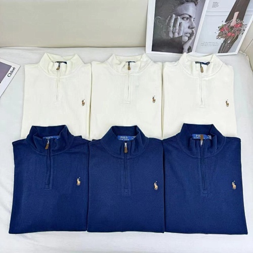 ￥188 lizhien-112909，RL 拉夫棉质罗纹拉链套头长袖衫L01，深蓝，米白色xs-l