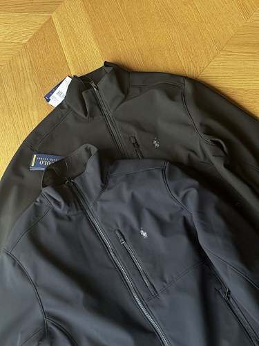 ￥245 quanneng-101713，胸前竖拉链纯色立领防水夹克 黑色 藏青 S~xl