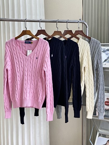 ￥168 pinfan-0086011五色小标战马🐎V领麻花毛衣