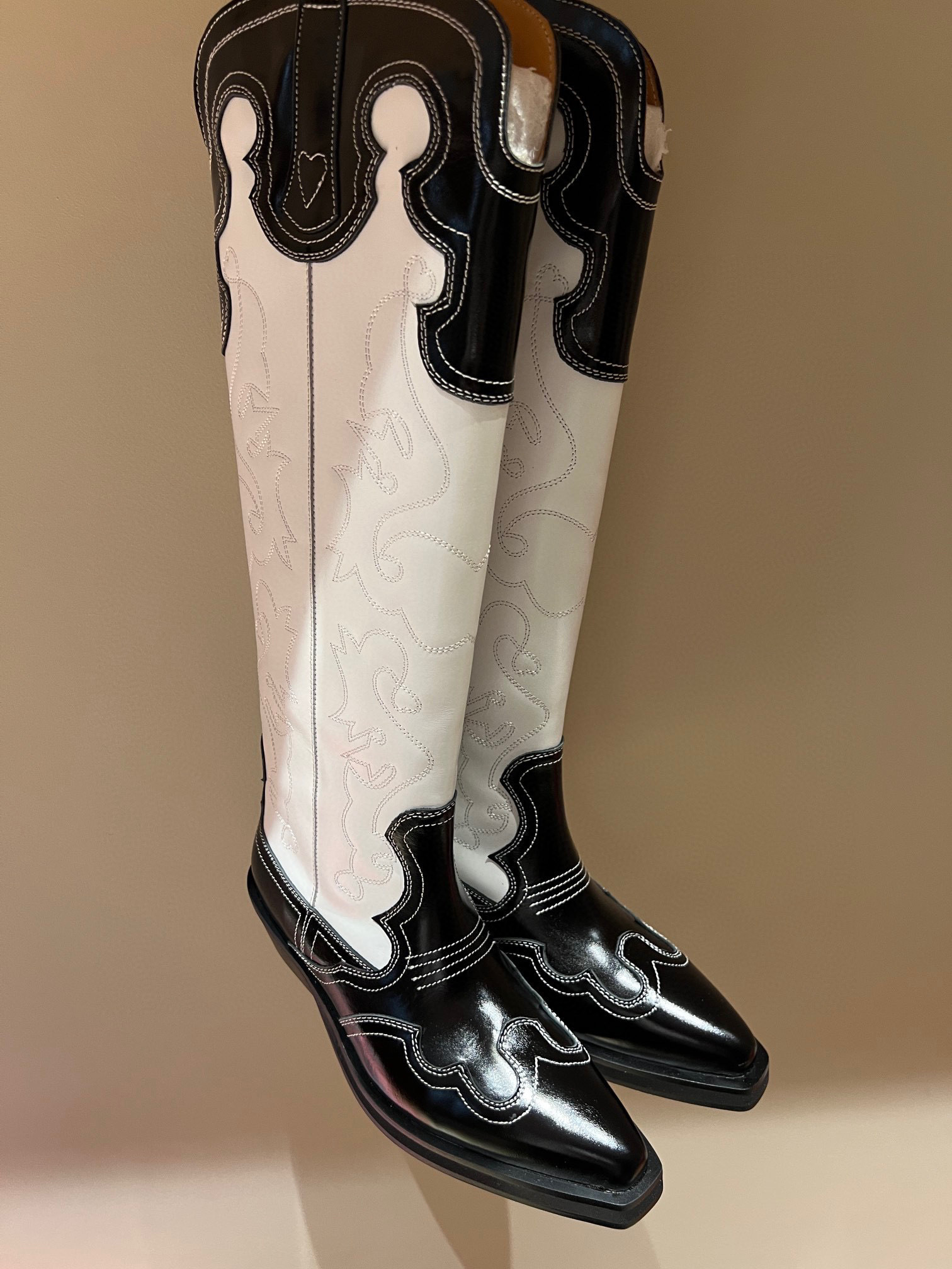 GANNI SHOES SIZE:EU35-42 4CM 321646麦