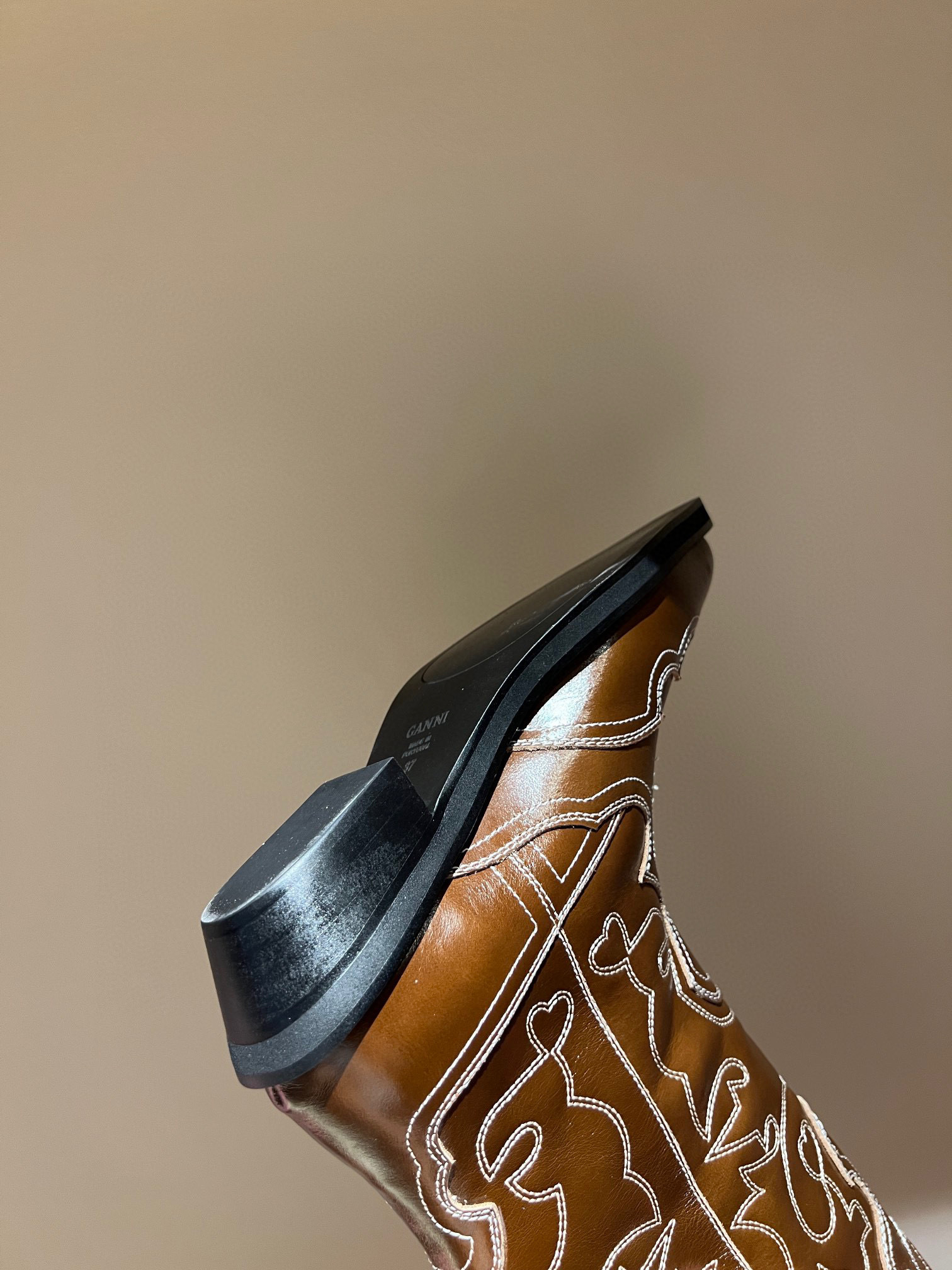 GANNI SHOES SIZE:EU35-42 4CM 321637麦