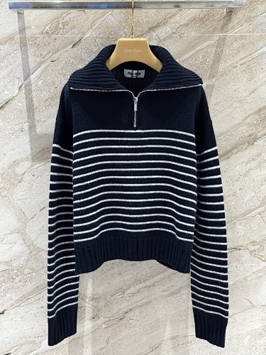 Miumiu Striped Knitted Sweater Top Version 36-40 2025.8.8