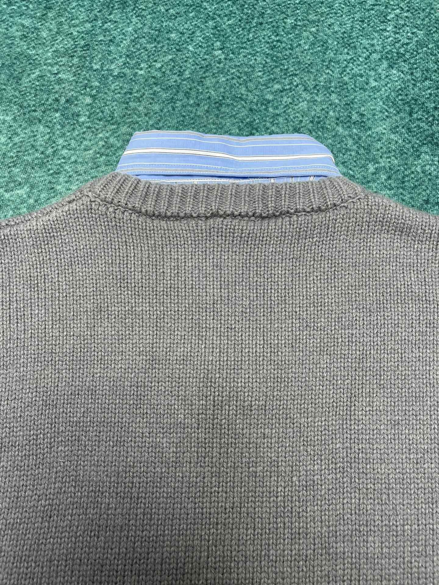 Balenciaga V-neck drop shoulder long-sleeved sweater Top Version S-XL 2025.10.13