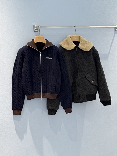 Miumiu Cable Knit Zipper Cardigan Top Version S-L 2025.10.17