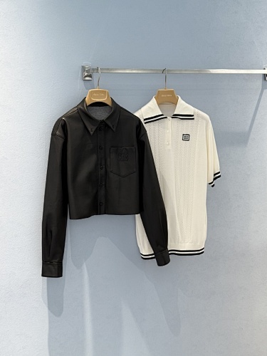 Miumiu Leather Jacket Top Version S-L 2025.8.8