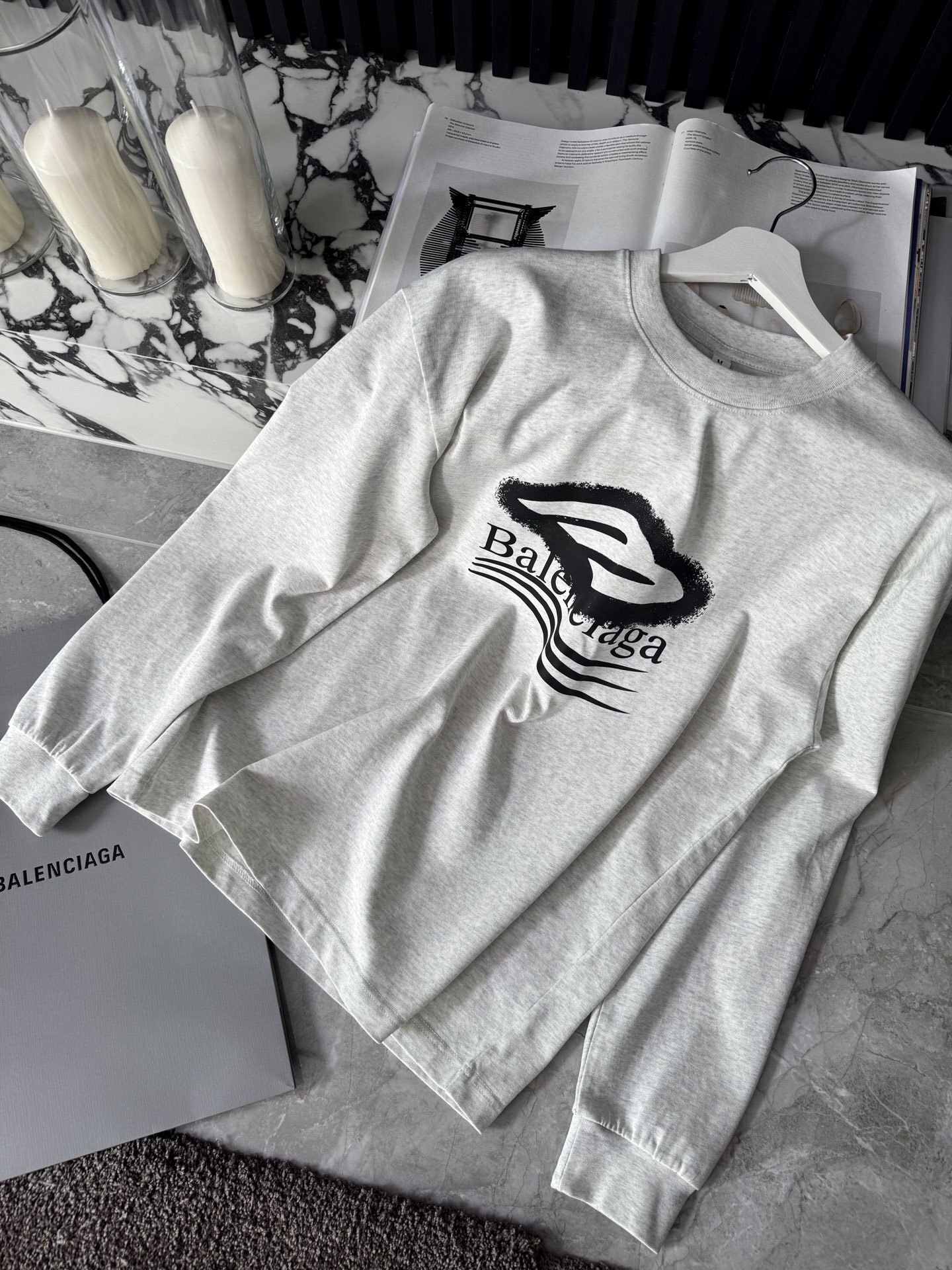 Balenciaga Lettering Sweatshirt T Top Version S-L 2025.10.14