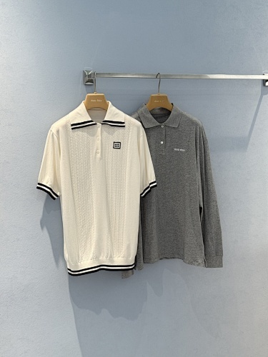 Miumiu Lapel Polo Short Sleeve Top Version S-L 2025.8.5