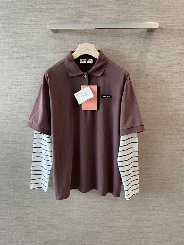 Miumiu Polo Colorblock Top Top Version 36-40 2025.8.8