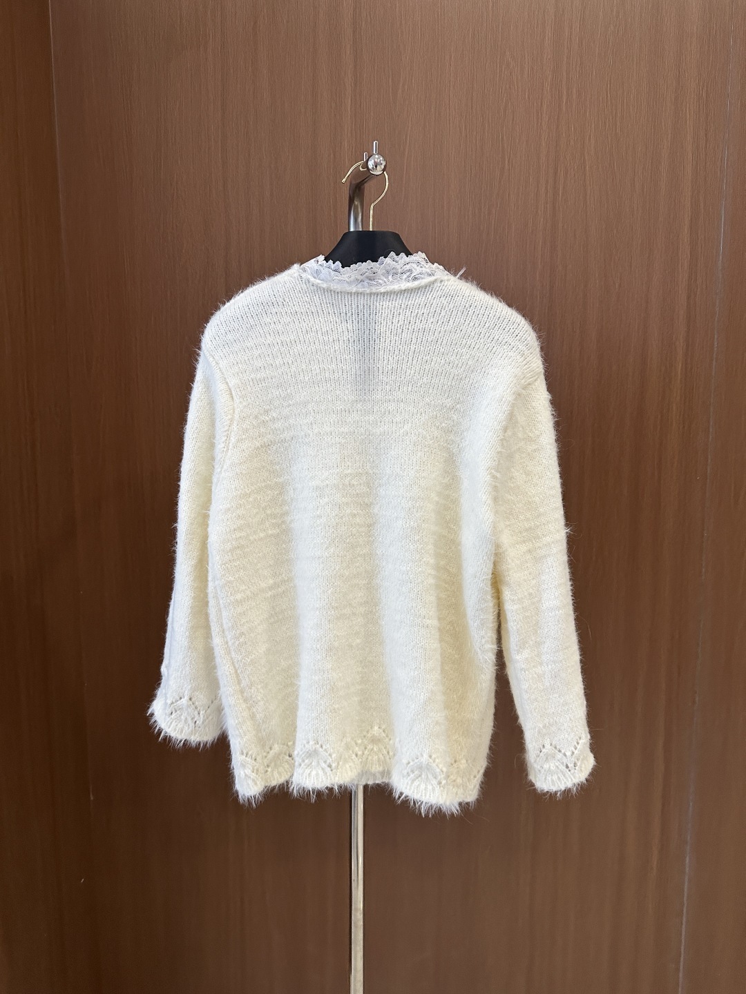 Miumiu Fox Fur Knitted Sweater Top Version 2025.8.12