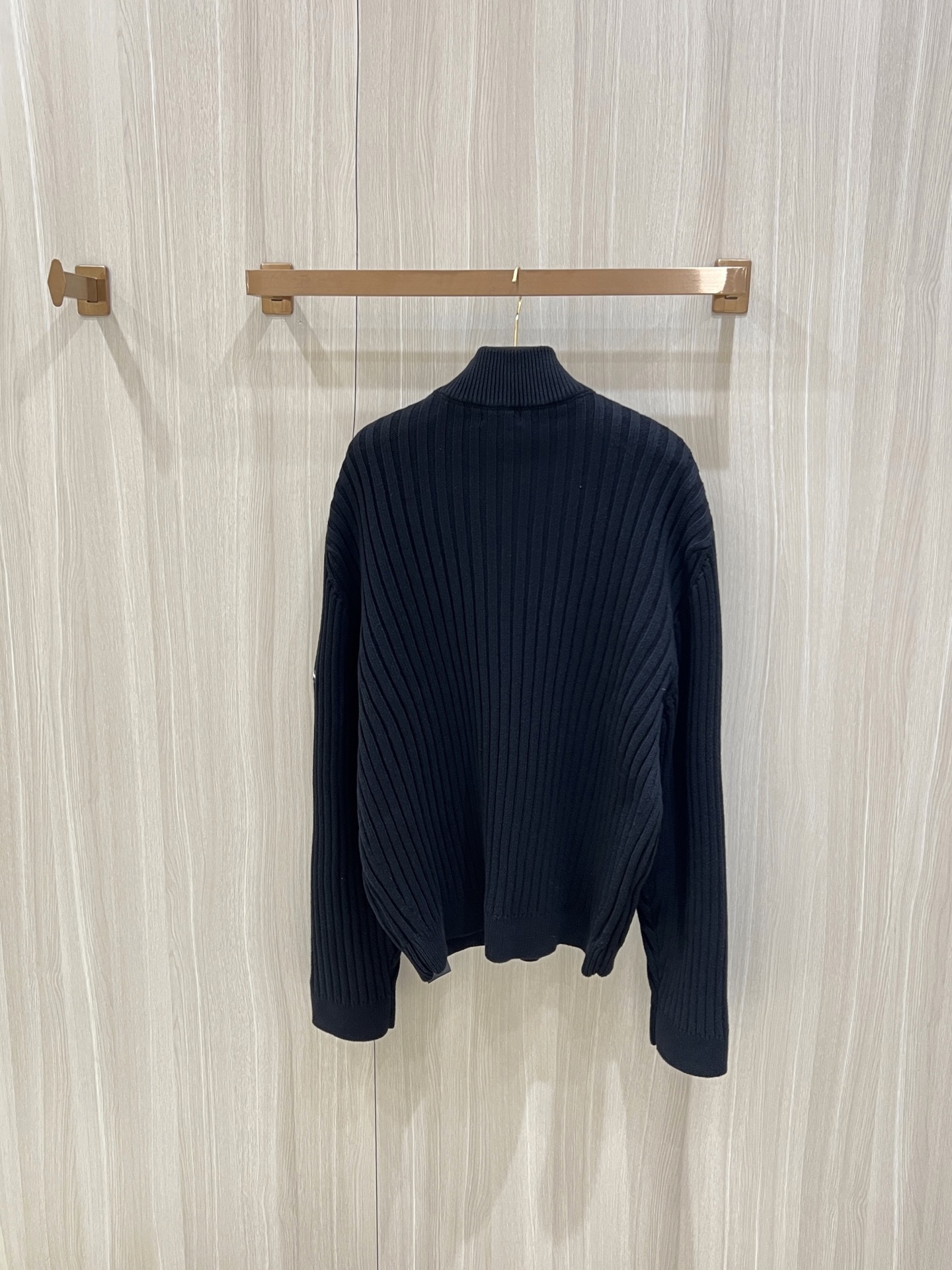 Balenciaga Turtleneck Zippered Ribbed Sweater Top version XS-L 2025.9.22