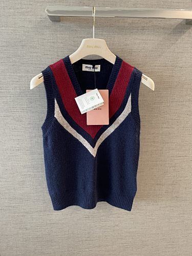 Miumiu Colorblock Vest Top Version 36-40 2025.8.8