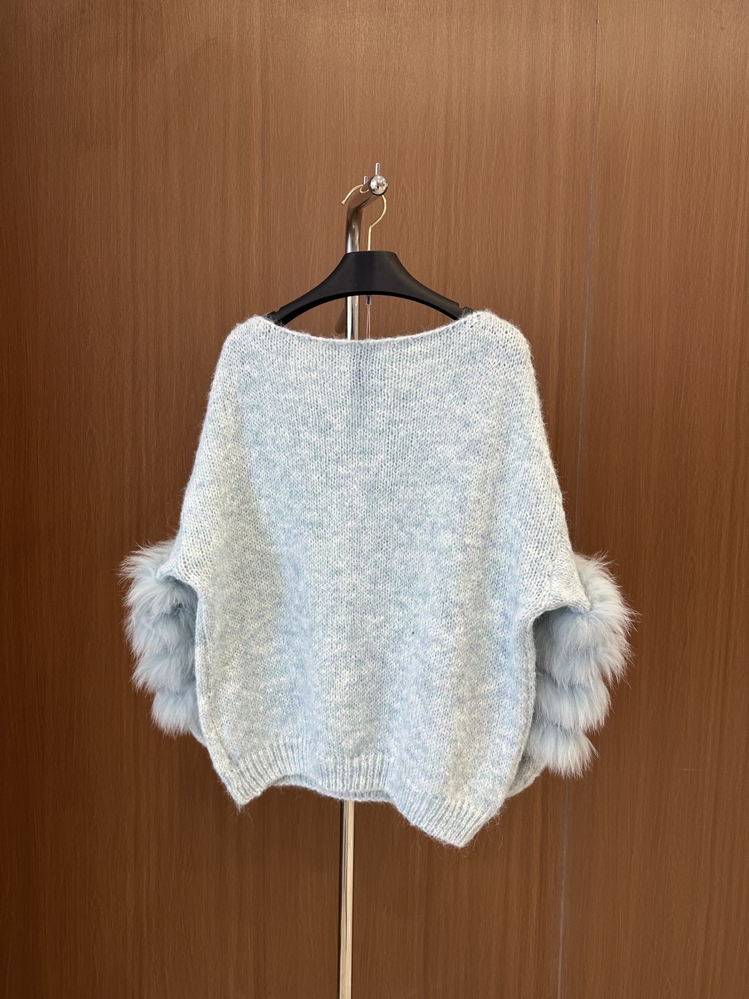 Miumiu Fox Fur Knitted Sweater Top Version S-M 2025.8.12