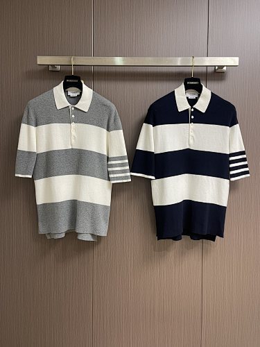 Thom Browne Striped Knitted POLO Shirt Top Vision 1-4 2025.6.9