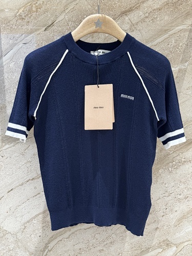 Miumiu Knitted Short Sleeve Top Version 36-40 2025.8.8