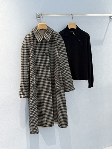 Miumiu Lapel Long Trench Coat Top Version S-L 2025.10.14