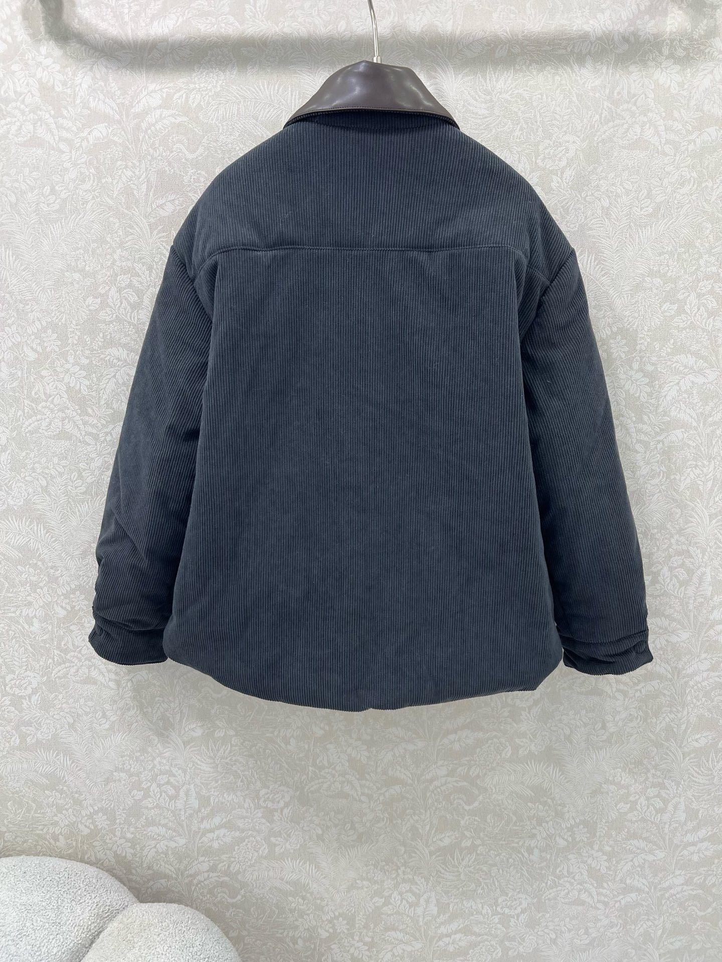 Miumiu Corduroy Leather Lapel Cotton Jacket Top Version S-L 2025.10.21