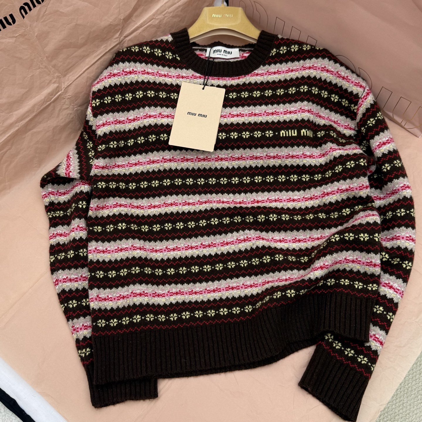 Miumiu Knitted Crew Neck Sweater Top Version S-L 2025.9.11