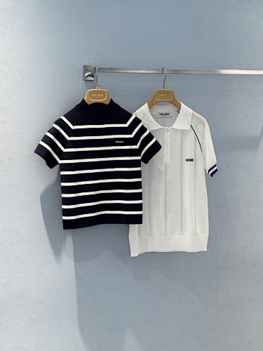 Miumiu Short Sleeve Knit Top Version S-L 2025.7.1