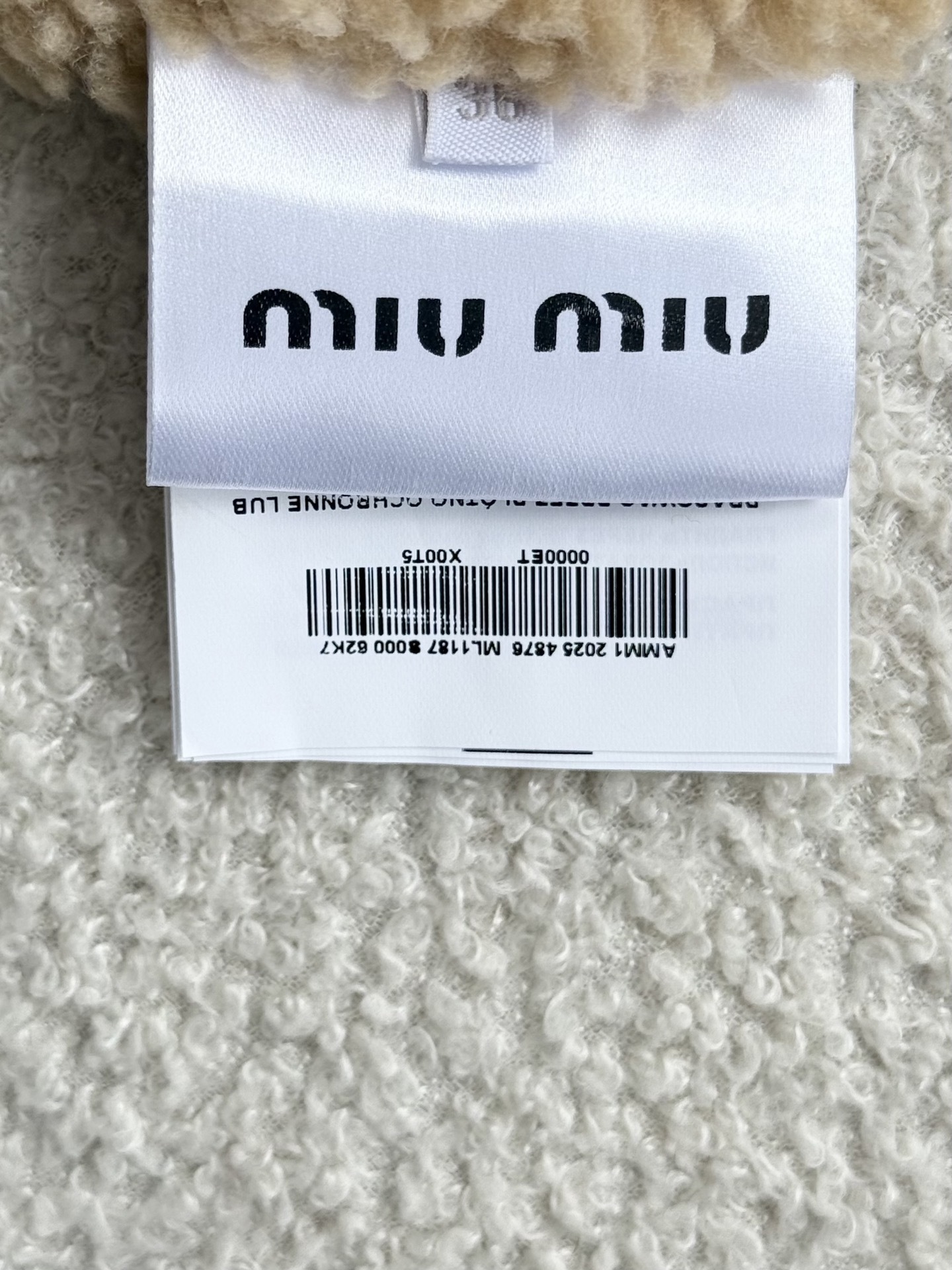 Miumiu Jacket Top Version 36-40 2025.9.19