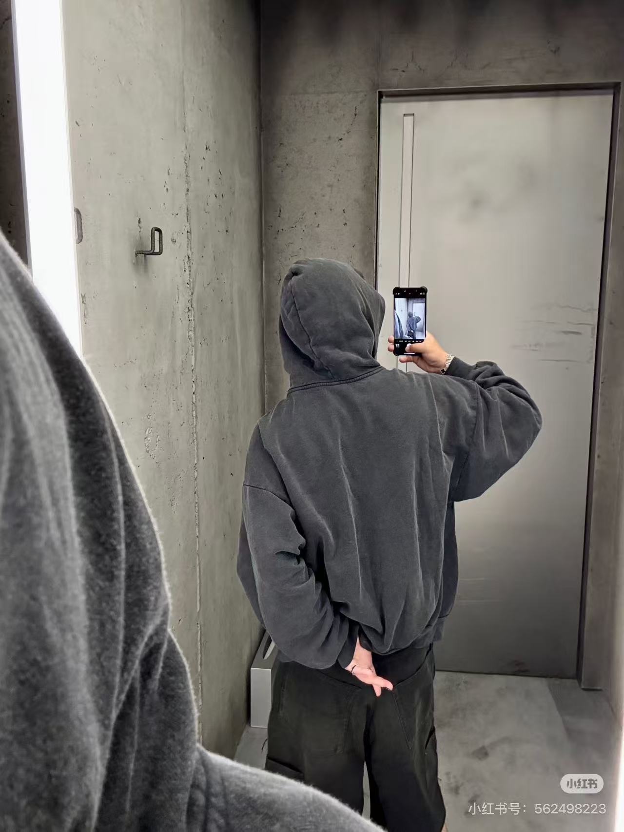 BLAI2188 BLCG CONAMED PUMA USED TO MAKE OLD WATER WASH HOODIE JACKET