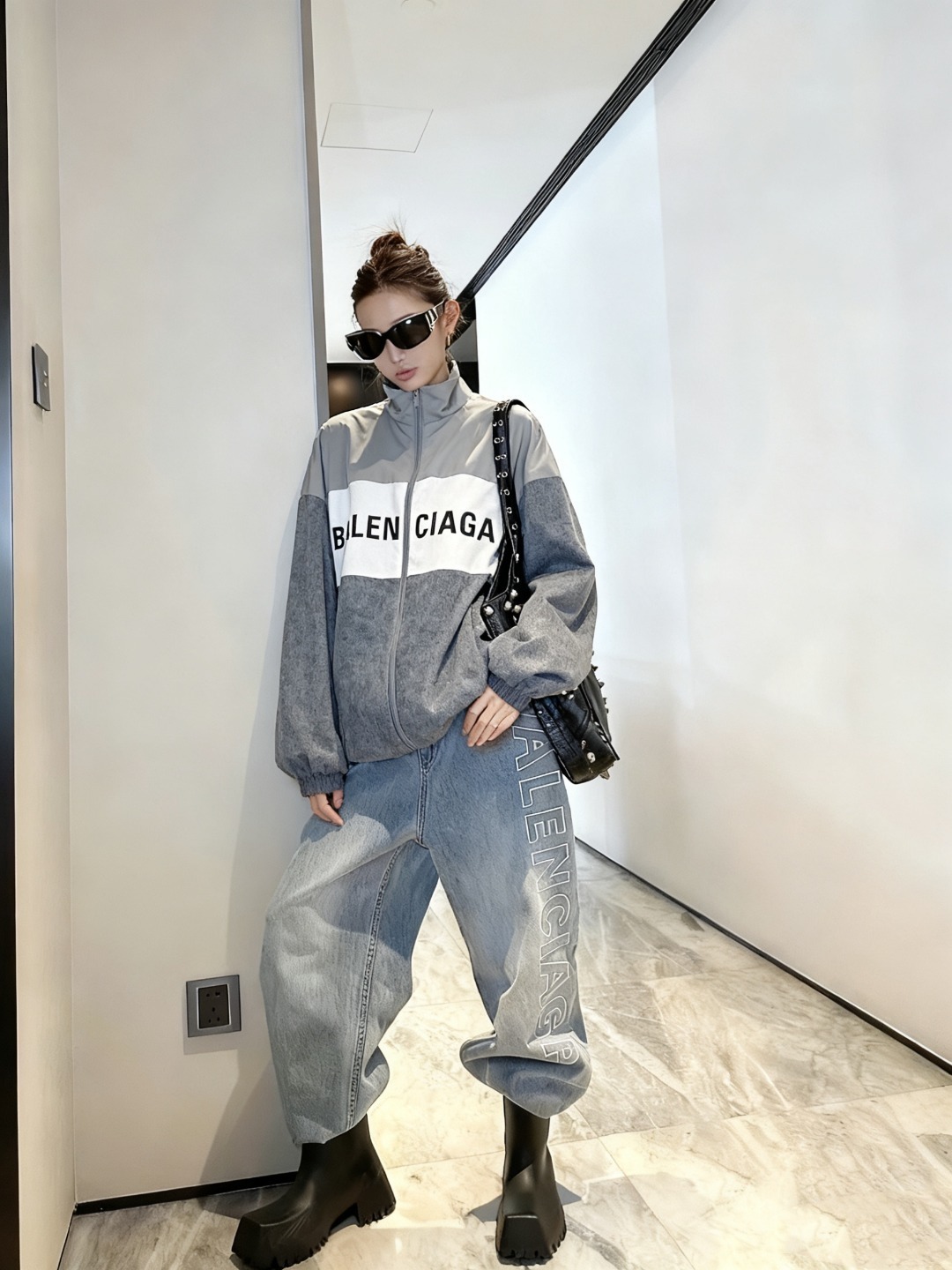 BLBM2888 BLCG 25FW DENIM SPELLING SCRAP JACKER