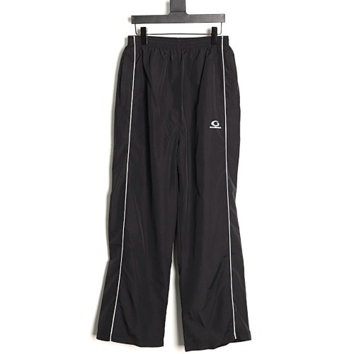 BL9C1685 BLCG 25FW HALFRING EMBROIDERED WHITE STRIP SPORTS SUIT PANTS