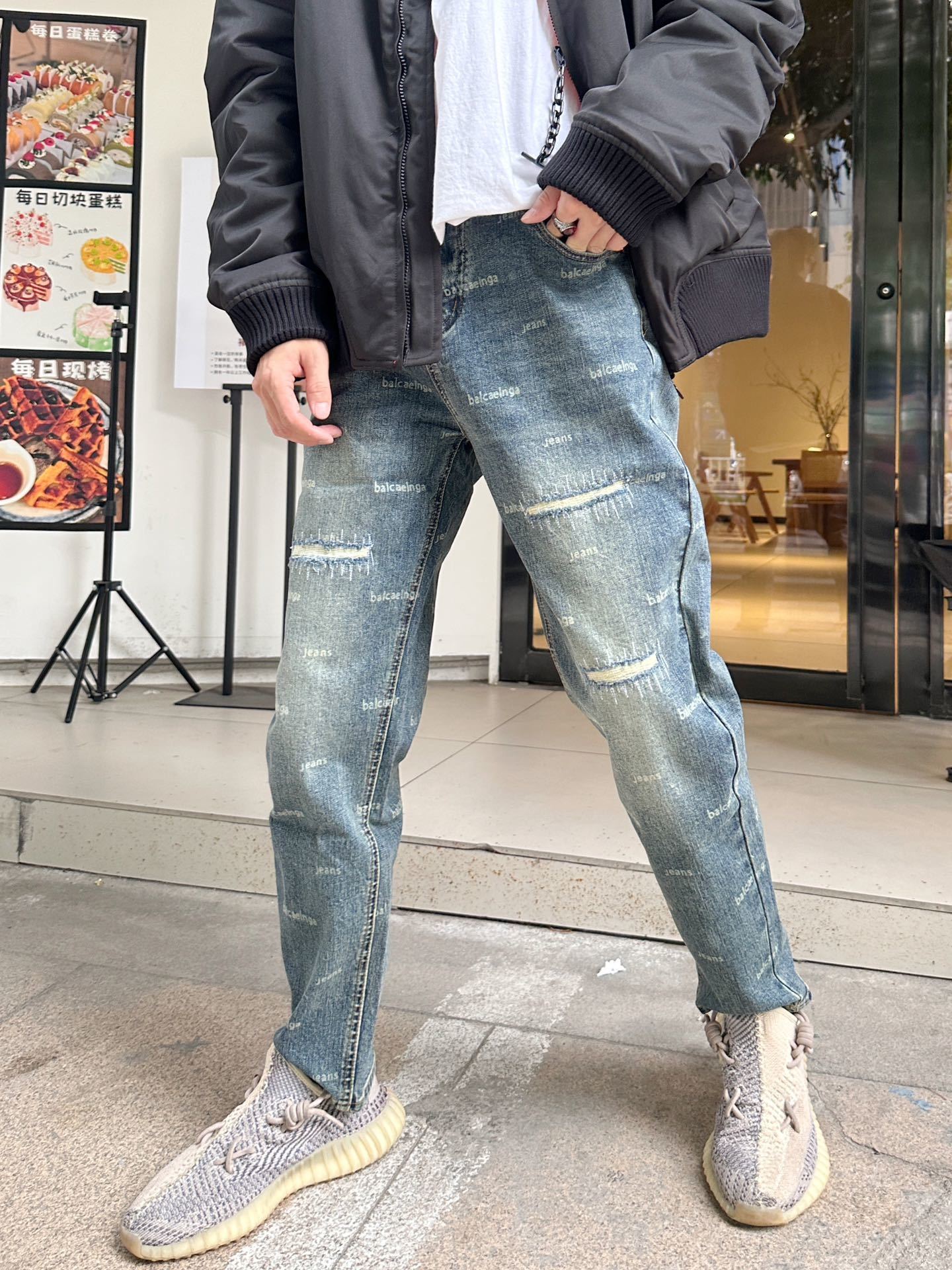 BLBK1088 BLCG FULLPRINT BULLETSCREEN JEANS