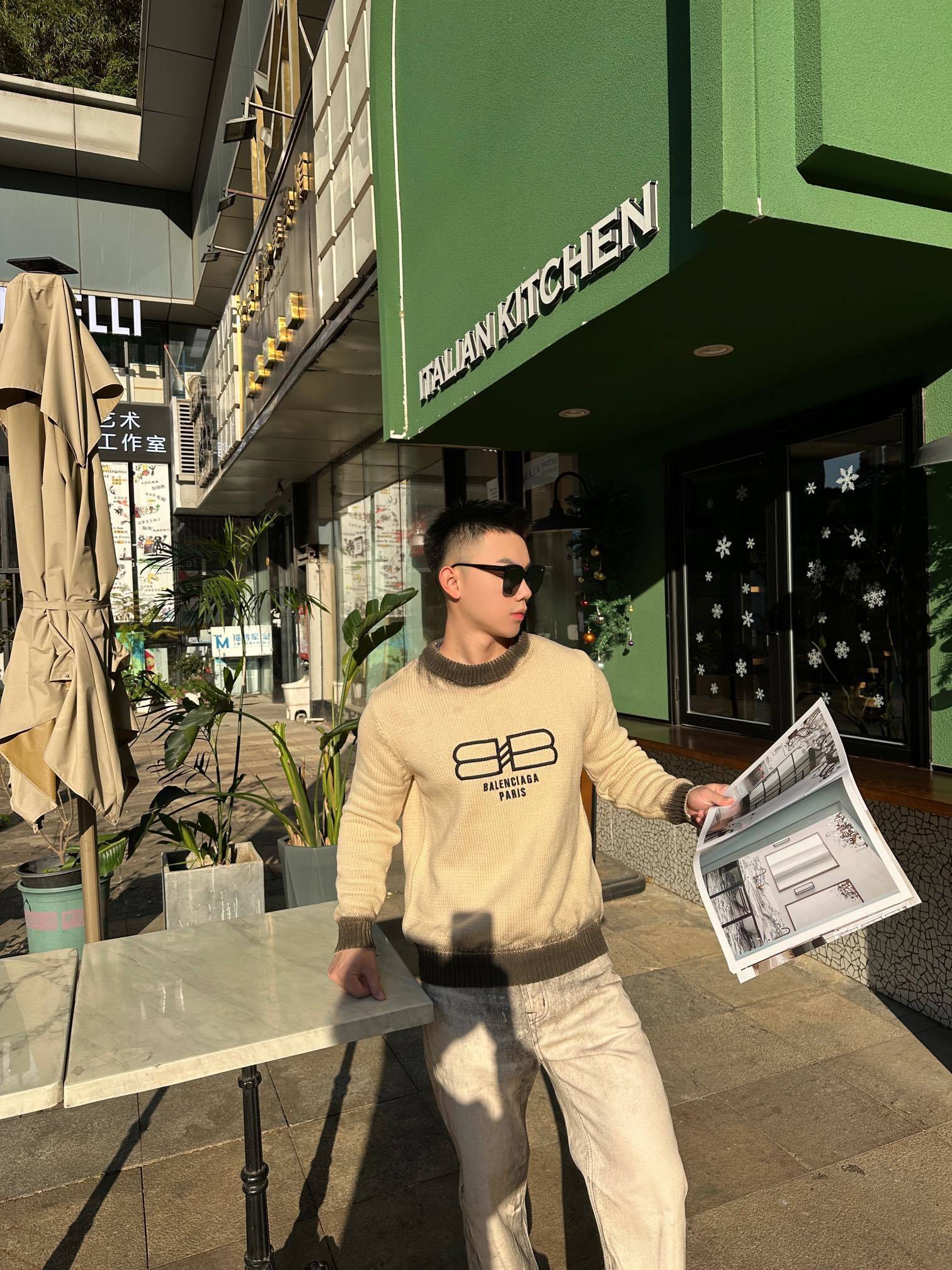 BLAU4785 BLCG LOCKTWEET CROCHET SWEATER