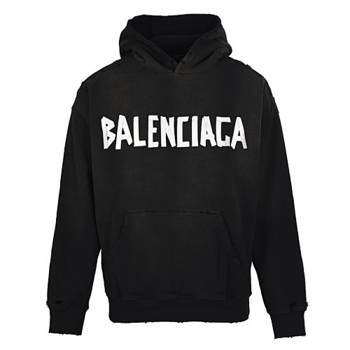 BLAH1388 BLCG 25FW 3D TAPED WATER WASHES HOLES HOODIE