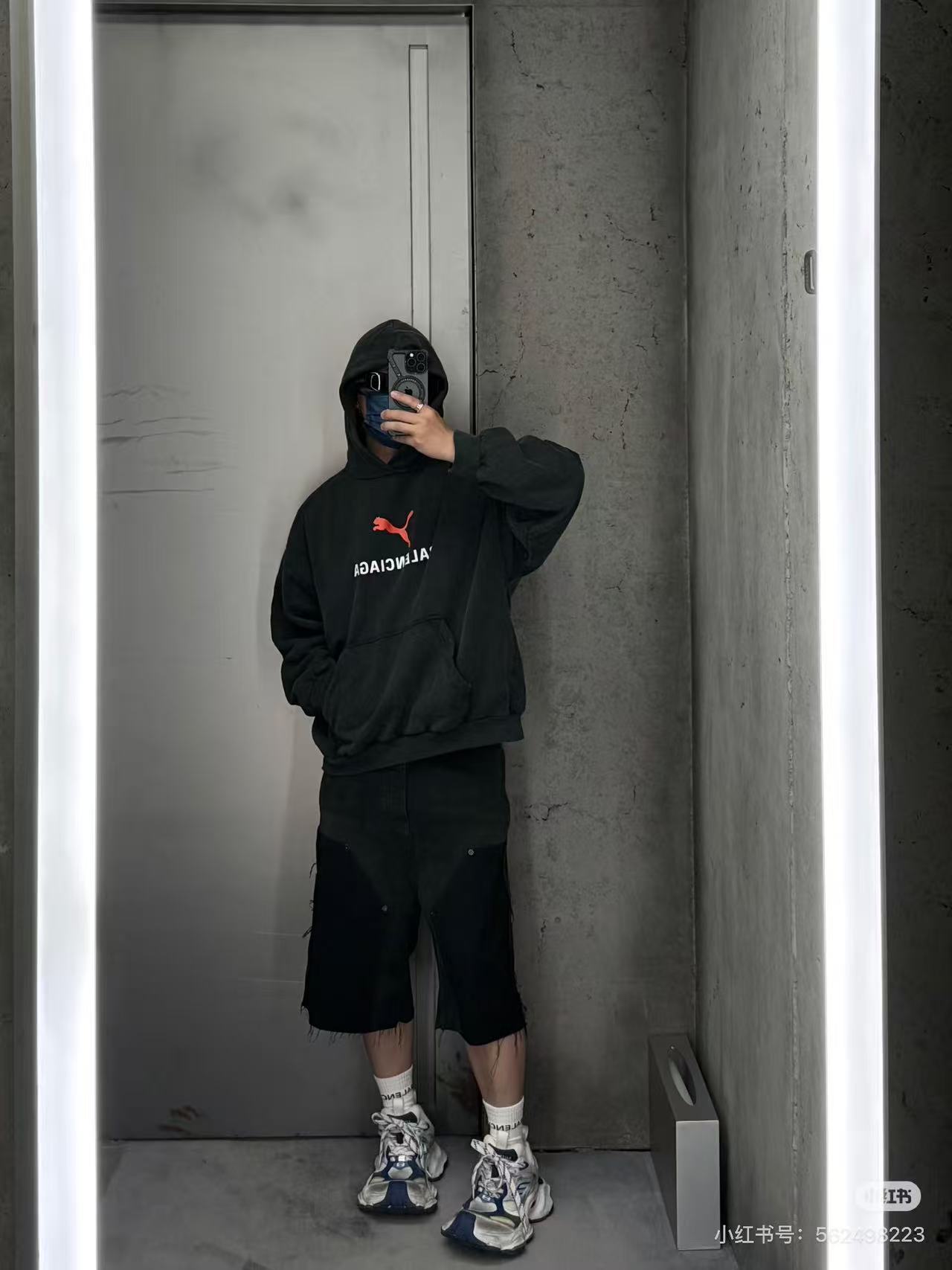 BLAS3888 BLCG X PUMAPARIS MADE OLD WATERWASHING HOODIE