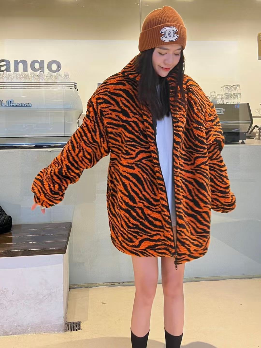 BLBD17135 BLCG THICKENED LOOSE TEDDY LAMB WOOL COAT