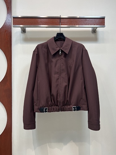 LW9K23115 LW 25 FALL WINTER PLEATED LEATHER BUCKLE WAIST LAPEL JACKET