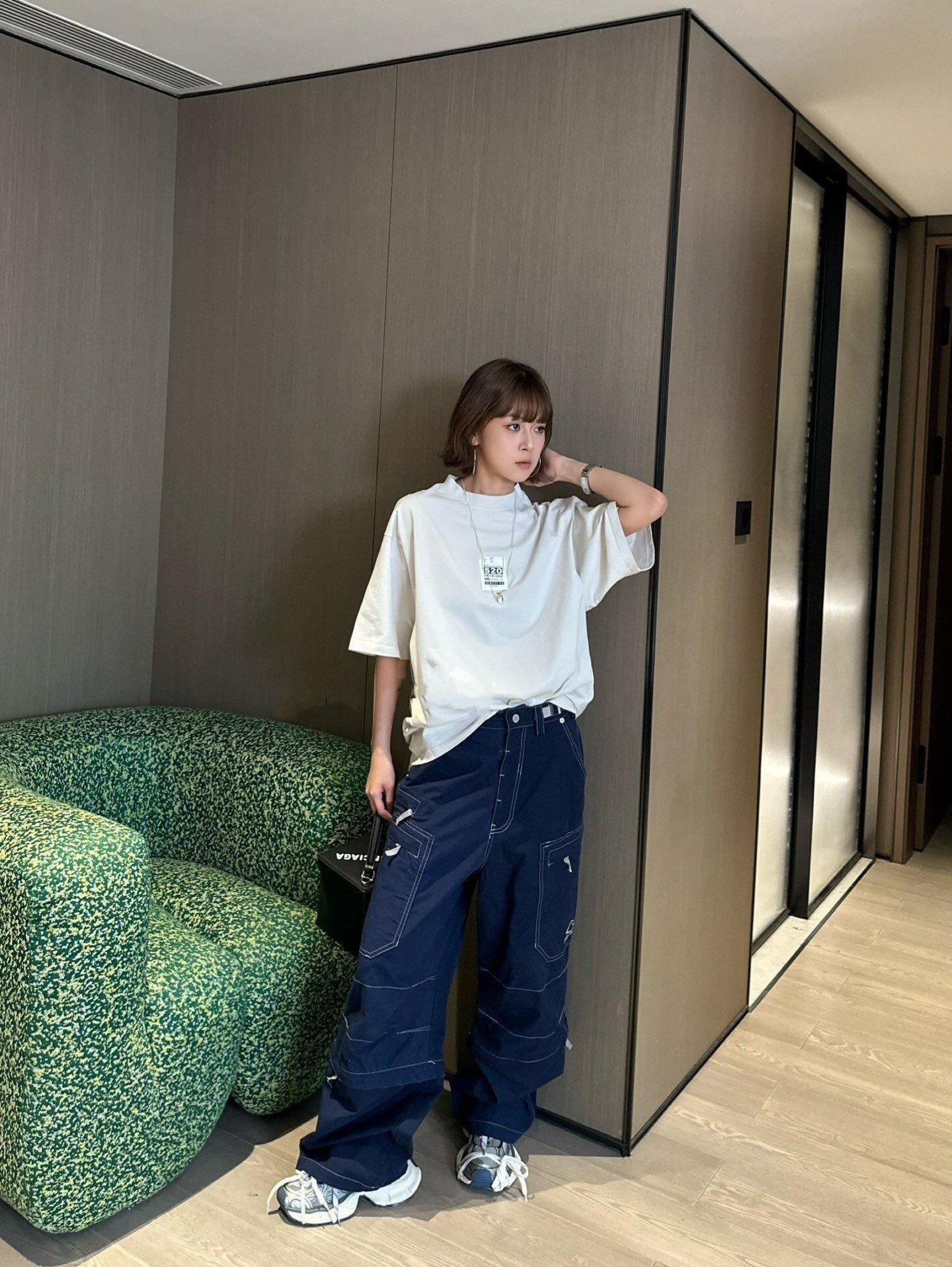 BLAK48125 BLCG PARIS 25SS EMBROIDERY LOGO PANTS