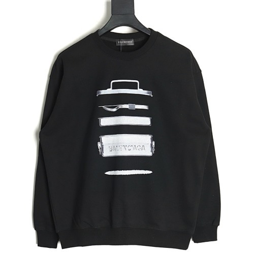 BLAF4385 BLCG PARISIAN FOOD BOX LETTERPRINTED SWEATSHIRT