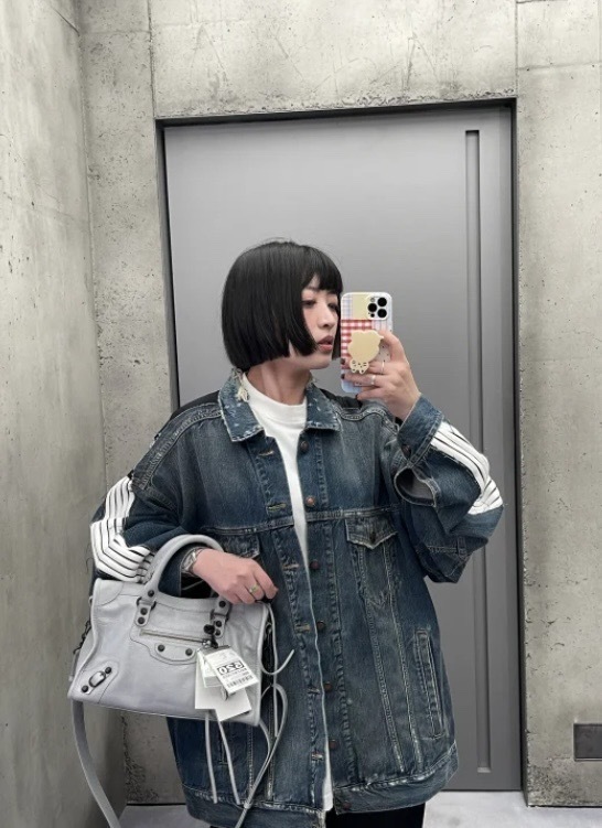 BLAL64135 BLCG PARIS 25FW ROUNDRING EMBROIDERY BS DENIM JACKET