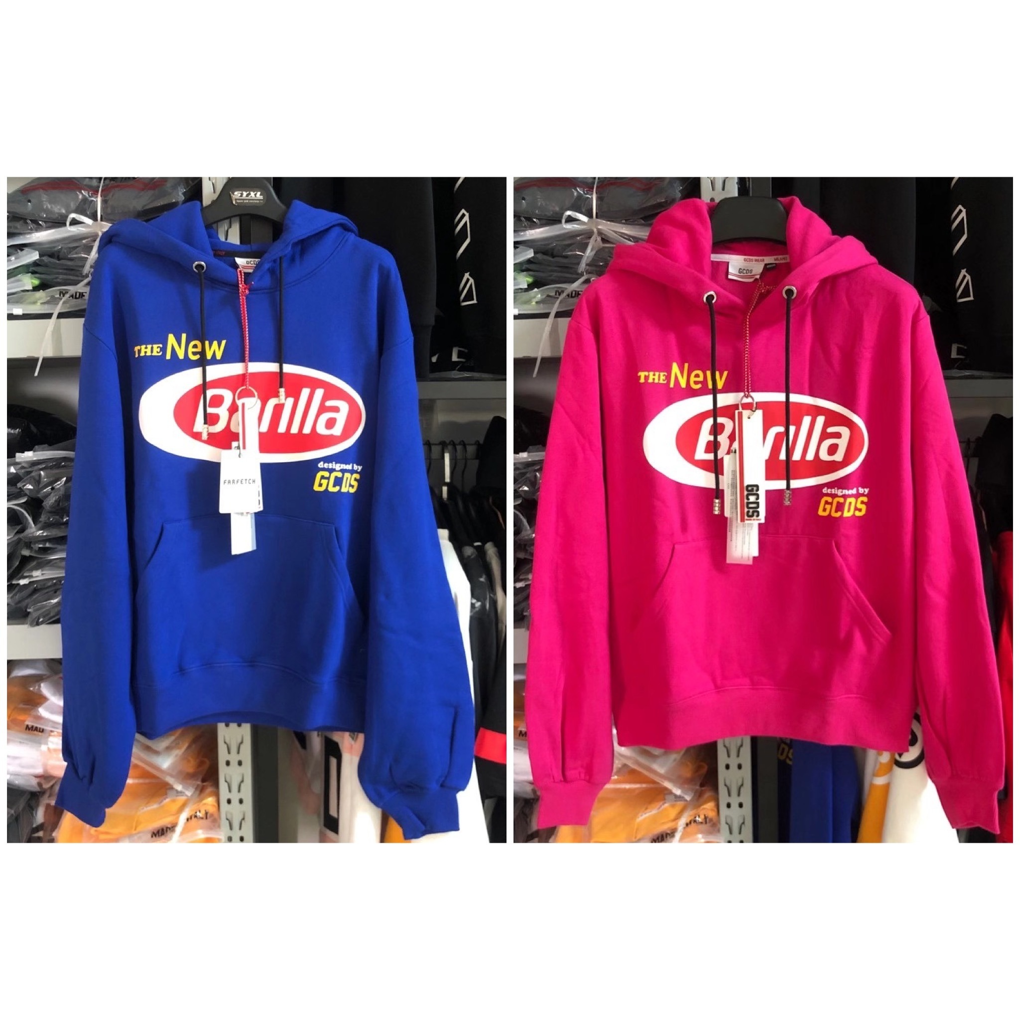2380）GCDS Barilla 20新款 印花 寬鬆 秋冬 長袖 帽T 時尚 潮流 男女同款