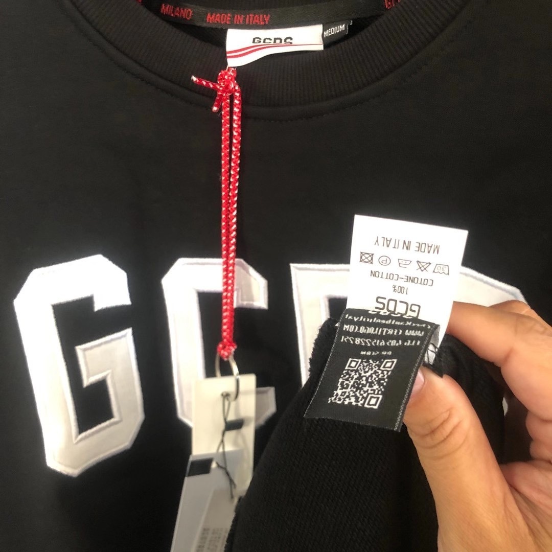 2280）GCDS 經典款 刺繡 字母 秋冬 長袖 大學T 時尚 潮流 男女同款