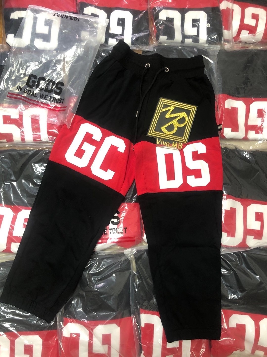 2080）GCDS 撞色 字母 印花 休閒 運動 長褲 棉褲 時尚 潮流 男女同款