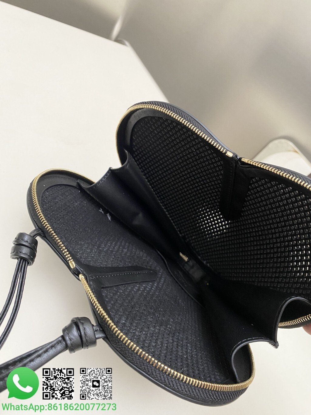 Alaia Le Coeur Hollow Leather Crossbody Bag