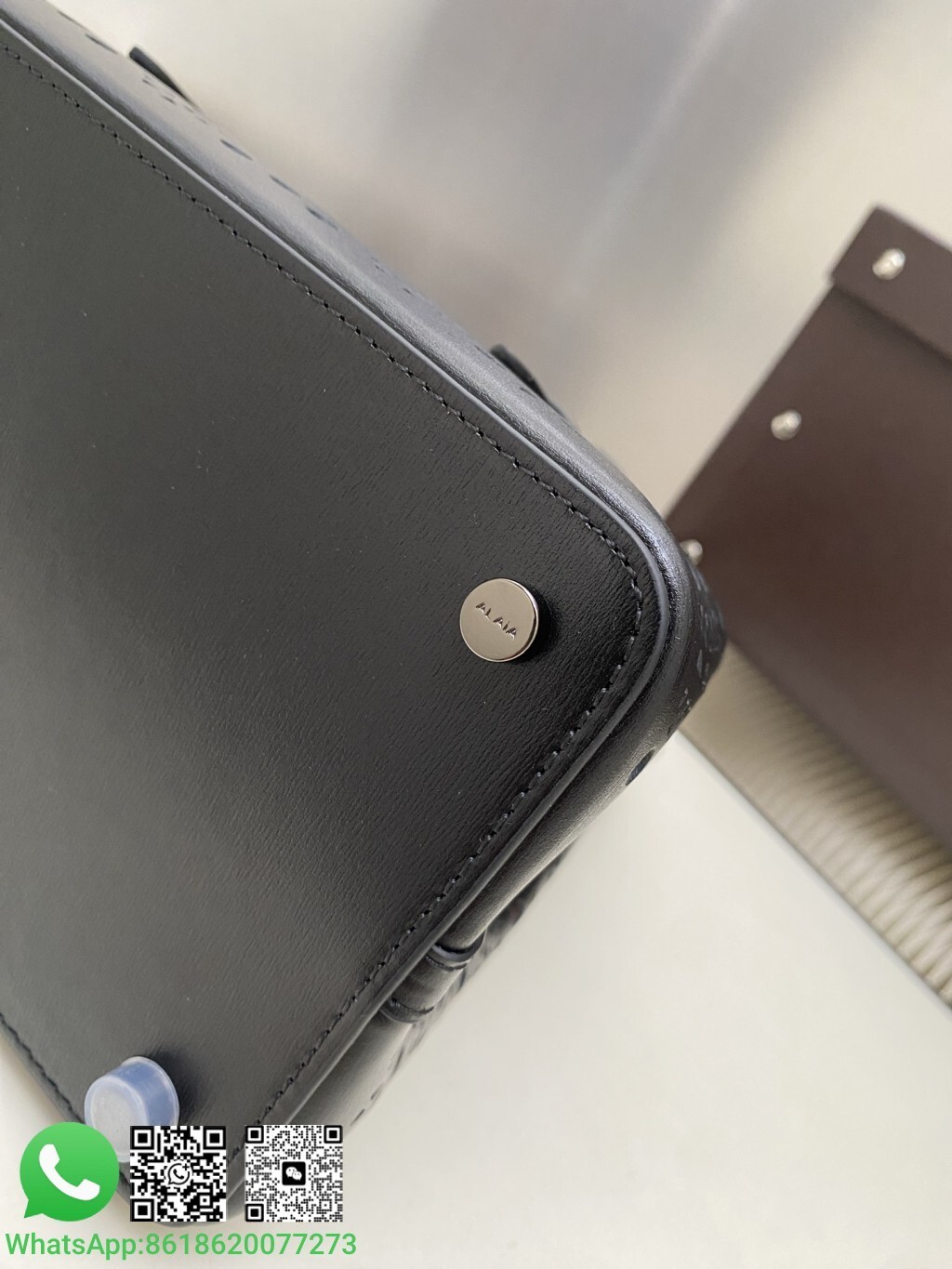 Alaia Alaïa Le Mina 25 Perforated Vienne Wave Leather Handle Shoulder Bag Tote