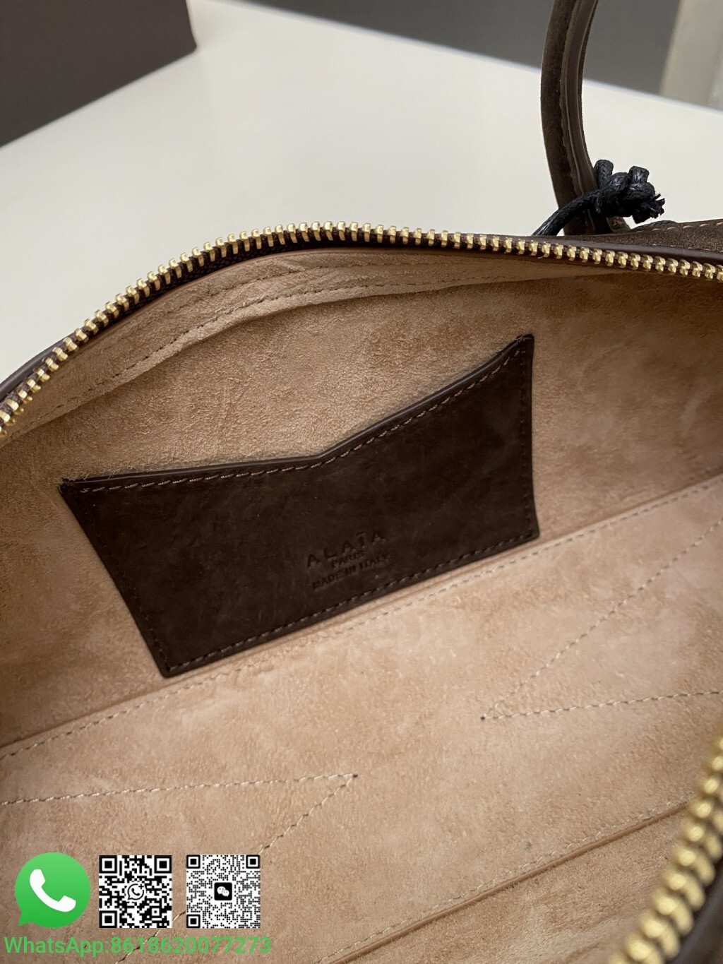 Alaia Alaïa Small Le Teckel Suede Leather Handle Handle Shoulder Bag