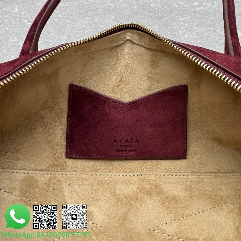 Alaia Alaïa Large Le Teckel Suede Leather Handle Handle Shoulder Bag