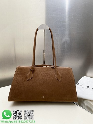 Alaia Le Teckel Tote Suede Calfskin Shoulder Bag