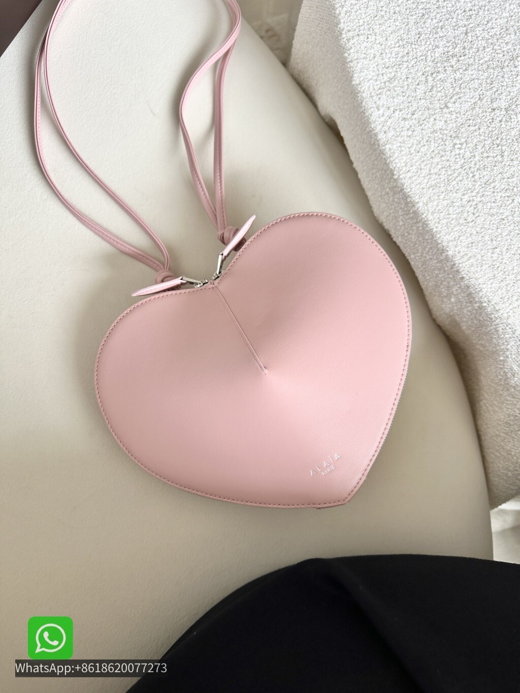 Alaia Le Coeur Leather Convertible Shoulder Bag