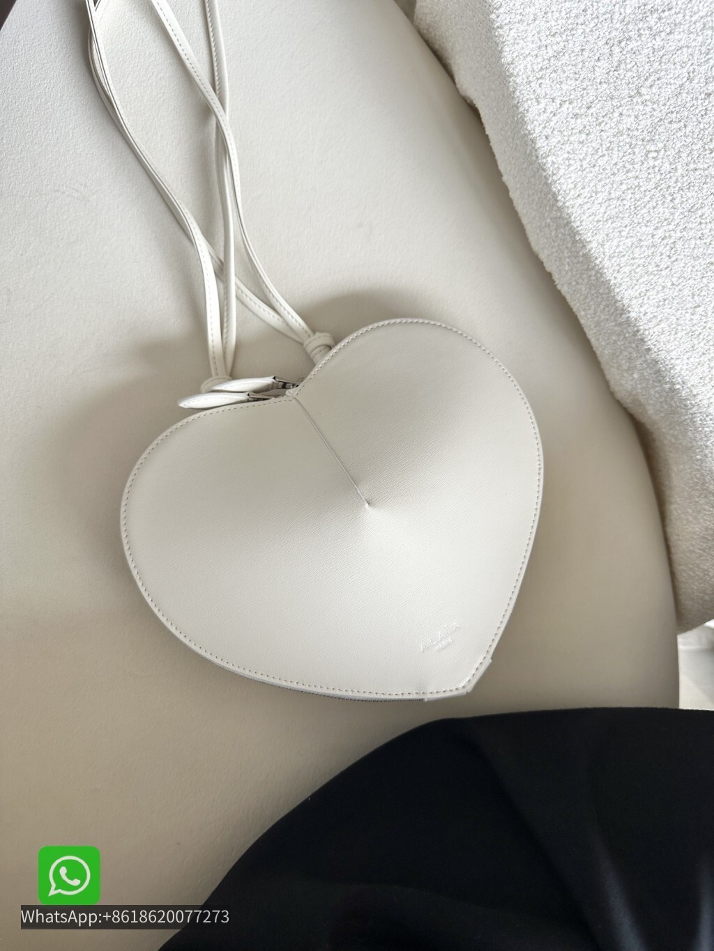 Alaia Le Coeur Leather Convertible Shoulder Bag