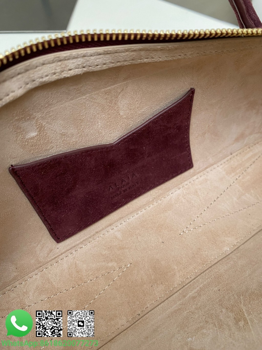 Alaia Alaïa Medium Le Teckel Suede Leather Handle Tote Bag