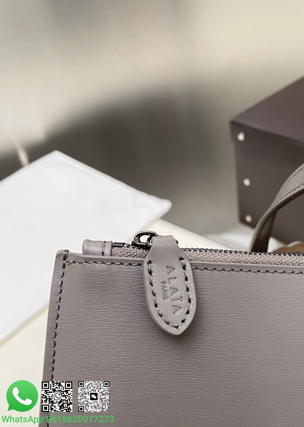 Alaia Alaïa Le Mina 32 Perforated Vienne Wave Leather Handle Shoulder Bag Tote