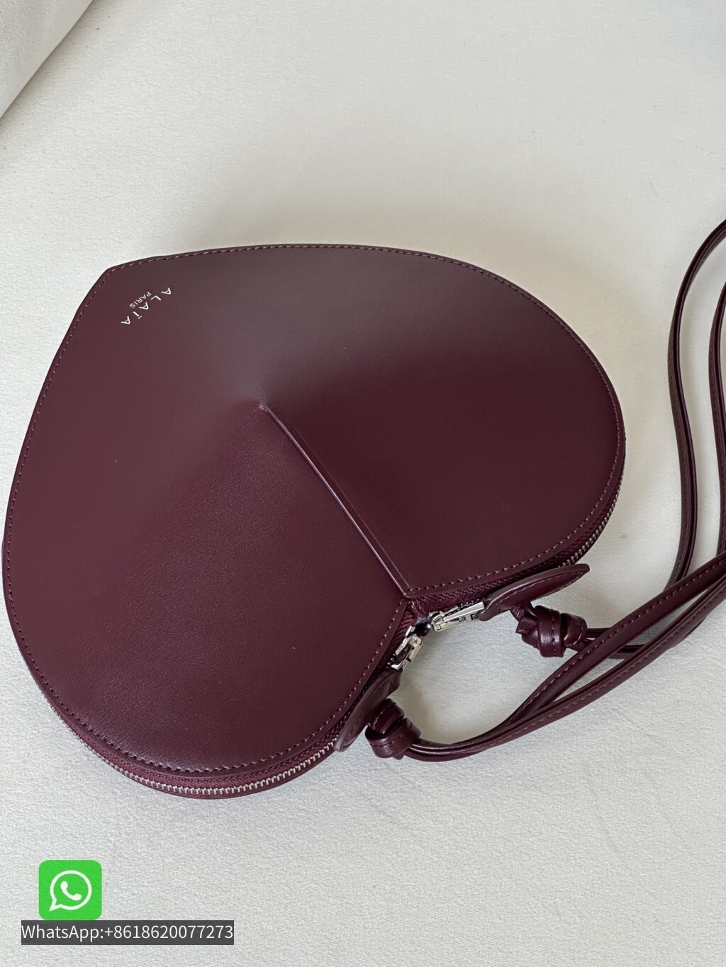 Alaia Le Coeur Leather Convertible Shoulder Bag