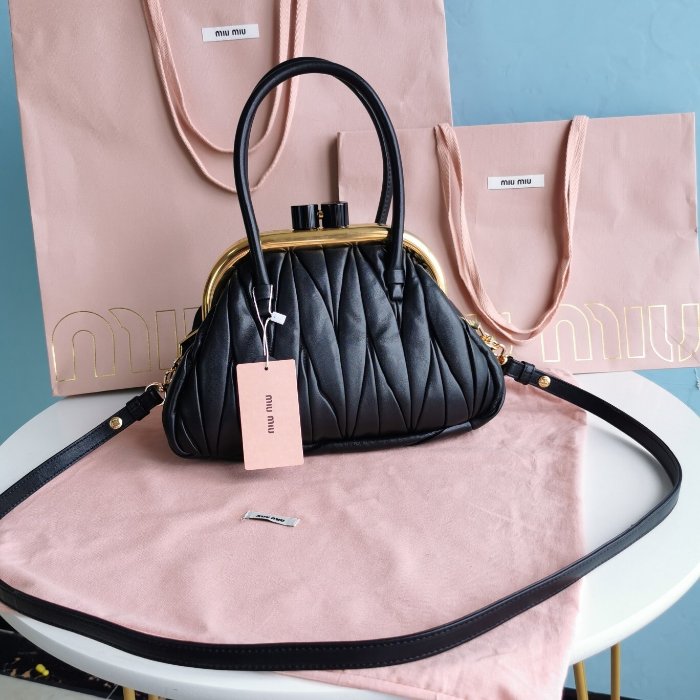 Miu miu 5BK010# MivMivBelle bag