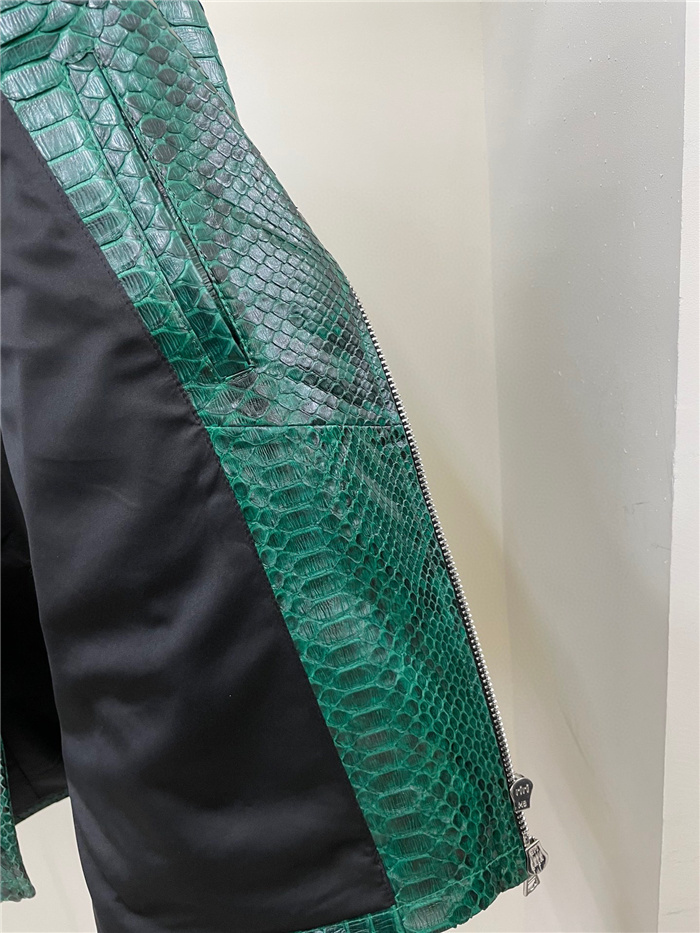 023fw A*iri Snakeskin Leather Jacket Top Version